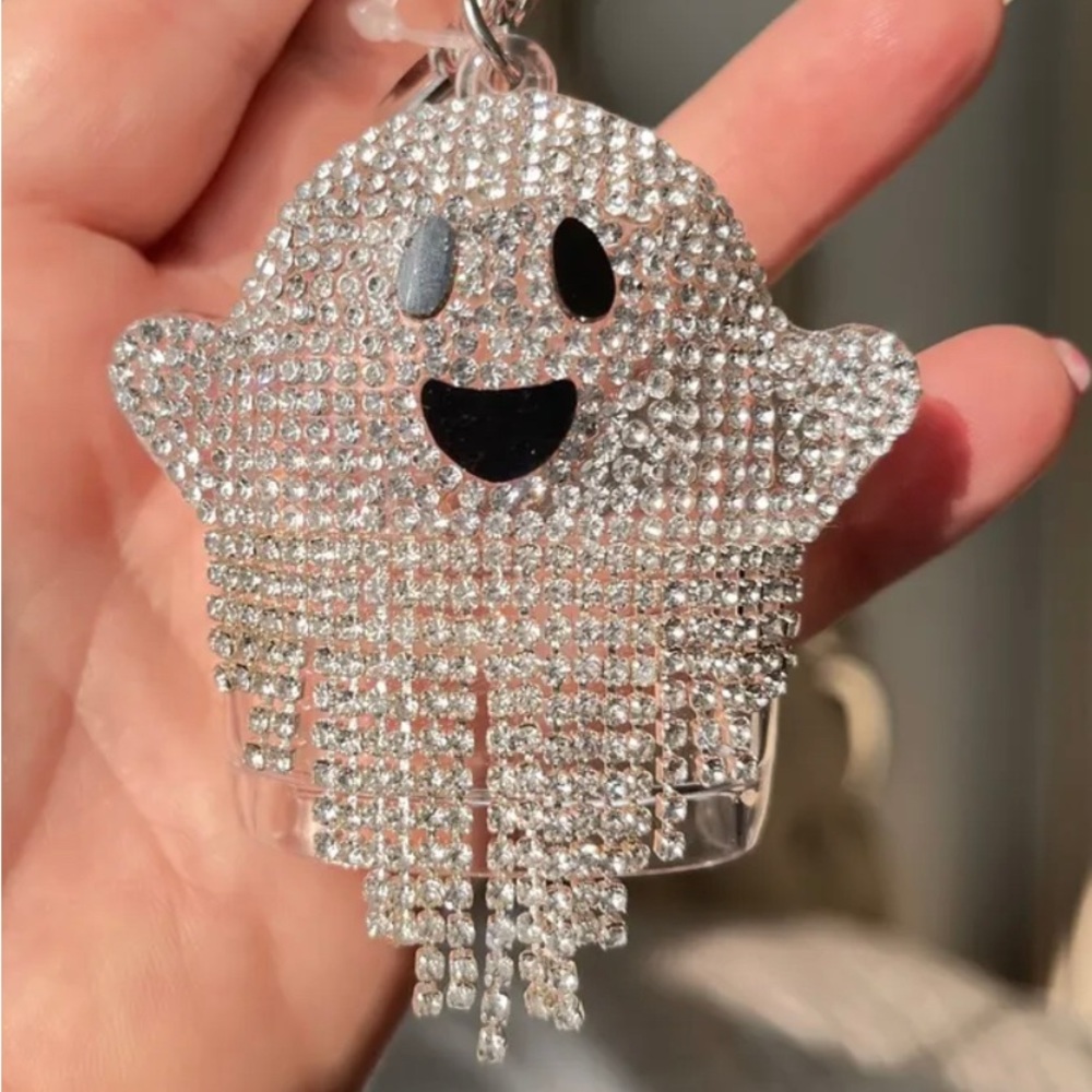 Bath & Body Works Halloween Sparkly Gemstone Ghost Pocket *Bac Holder NWT